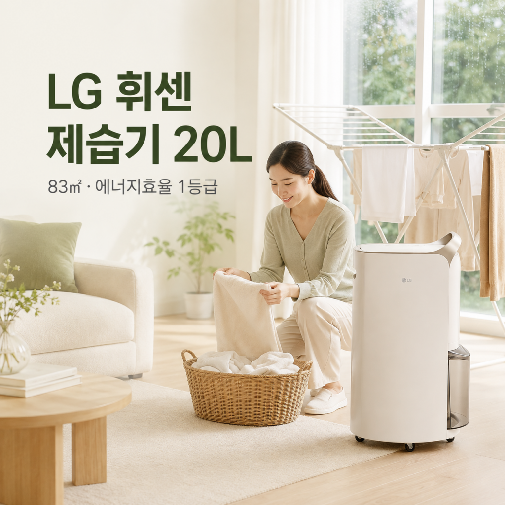 LG전자 휘센 오브제컬렉션 제습기 20L DQ205PEGA 제품 이미지