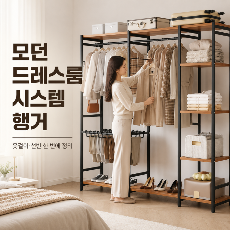 투에스리빙 모던 드레스룸 시스템 행거, 옷걸이, 선반을 한 번에 정리하는 가성비 최고 오픈형 옷장