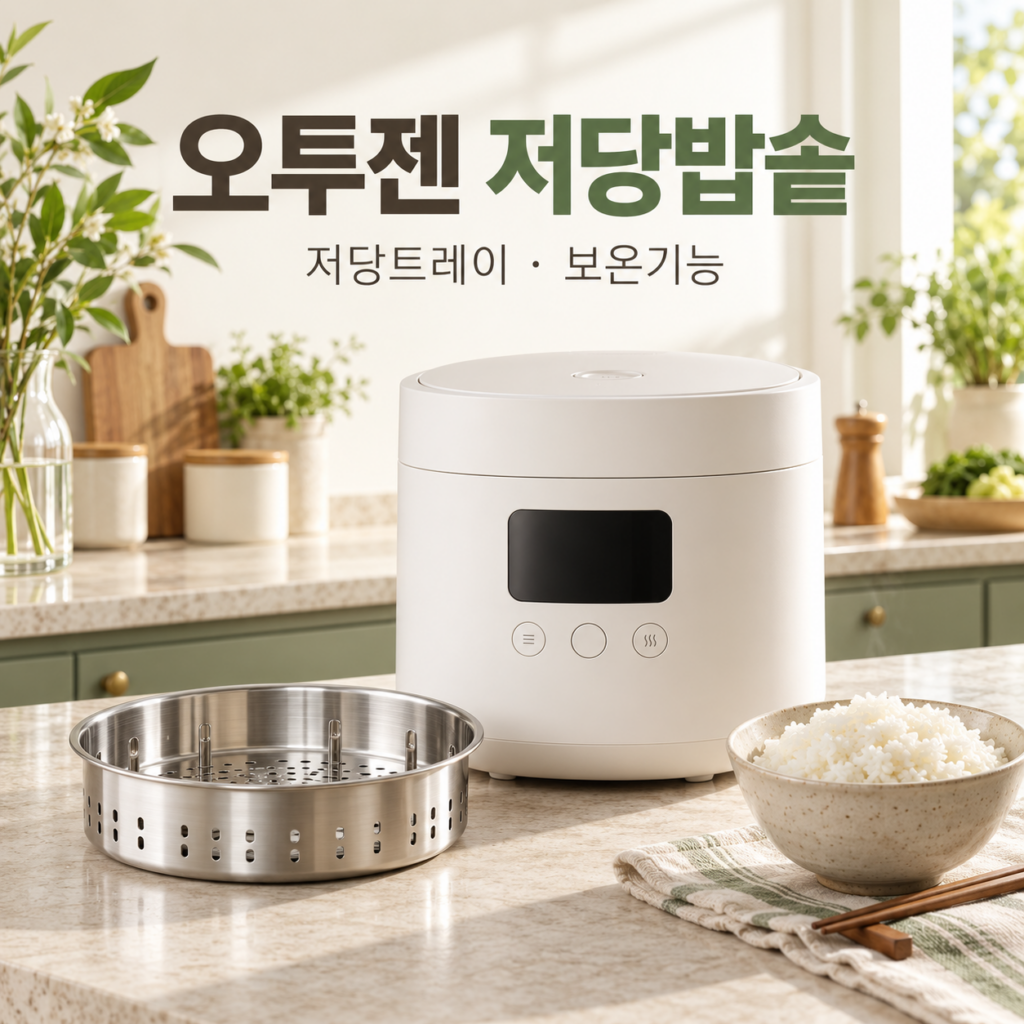 식단 관리. 다이어트가 쉬워지는 오투젠 프리미엄 4세대 저당밥솥 OTG-395A 제품 이미지