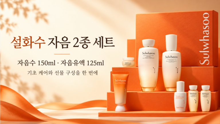 설화수 자음 2종 세트, 자음수·자음유액/기초케어 선물구성